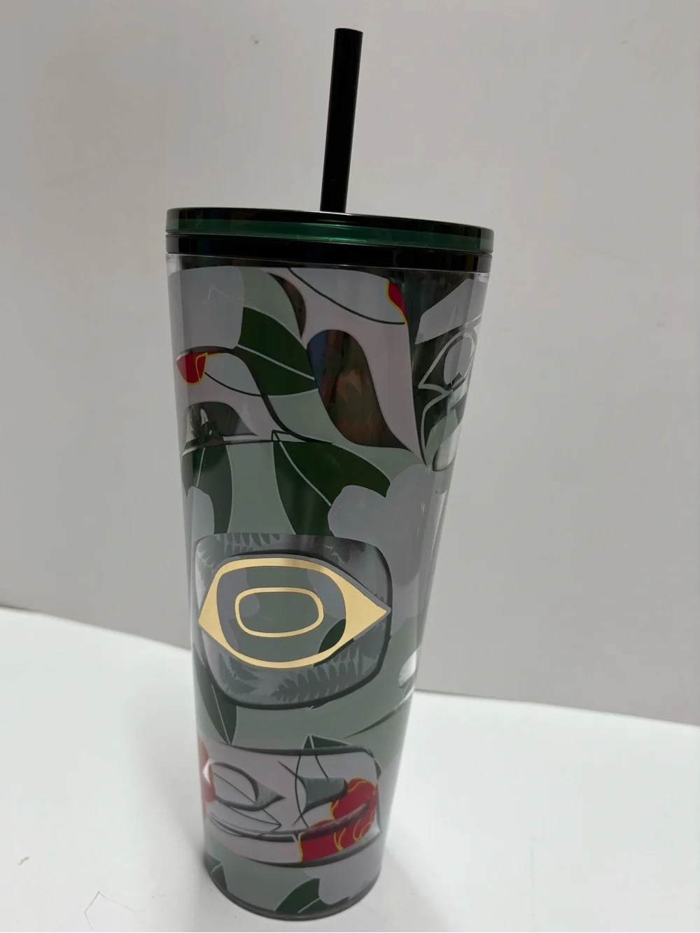 Starbucks Alison Bremner Cold Tumbler Cup with Straw 24oz
